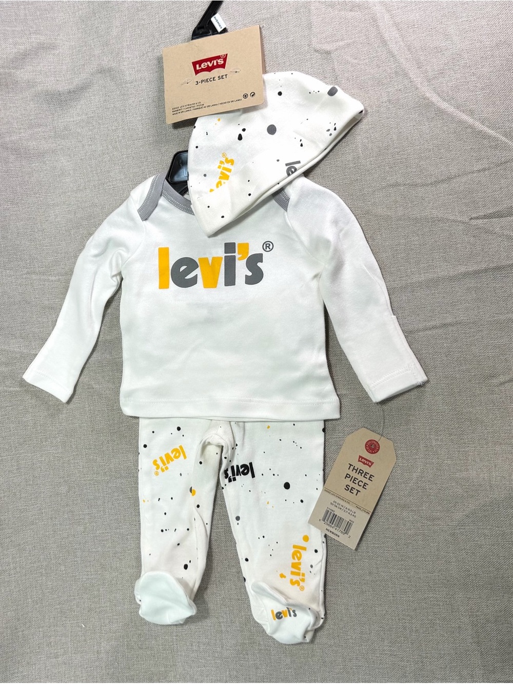 Levi's White Baby 3-Piece Set